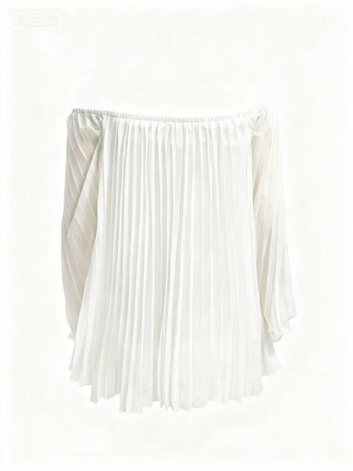White Bell Sleeve Off Shoulder Dress