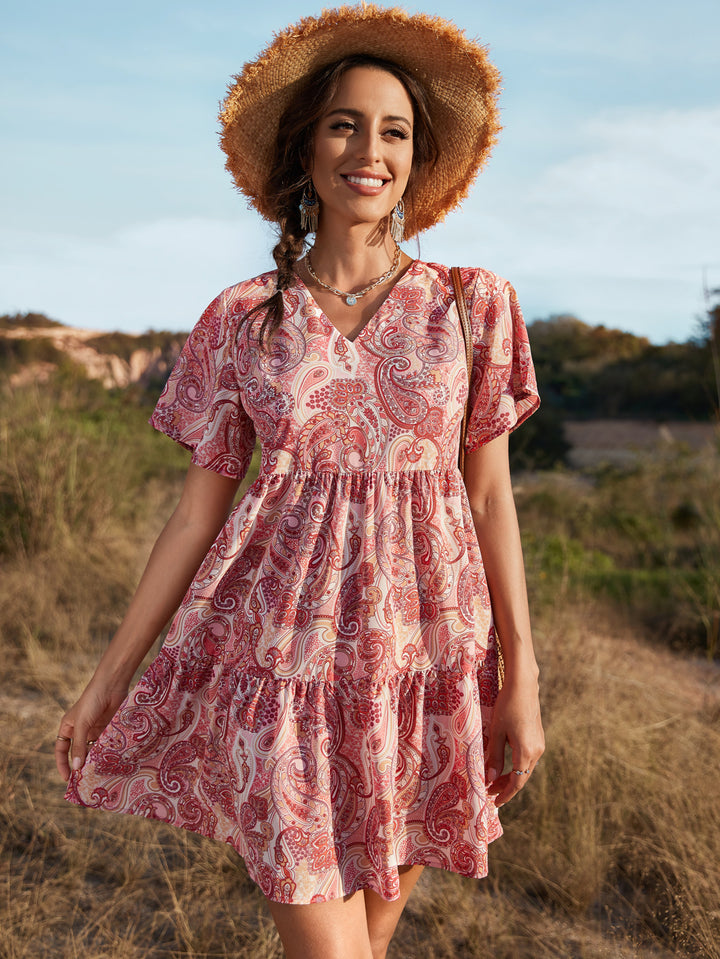 Pink Bohemian Mini Dress