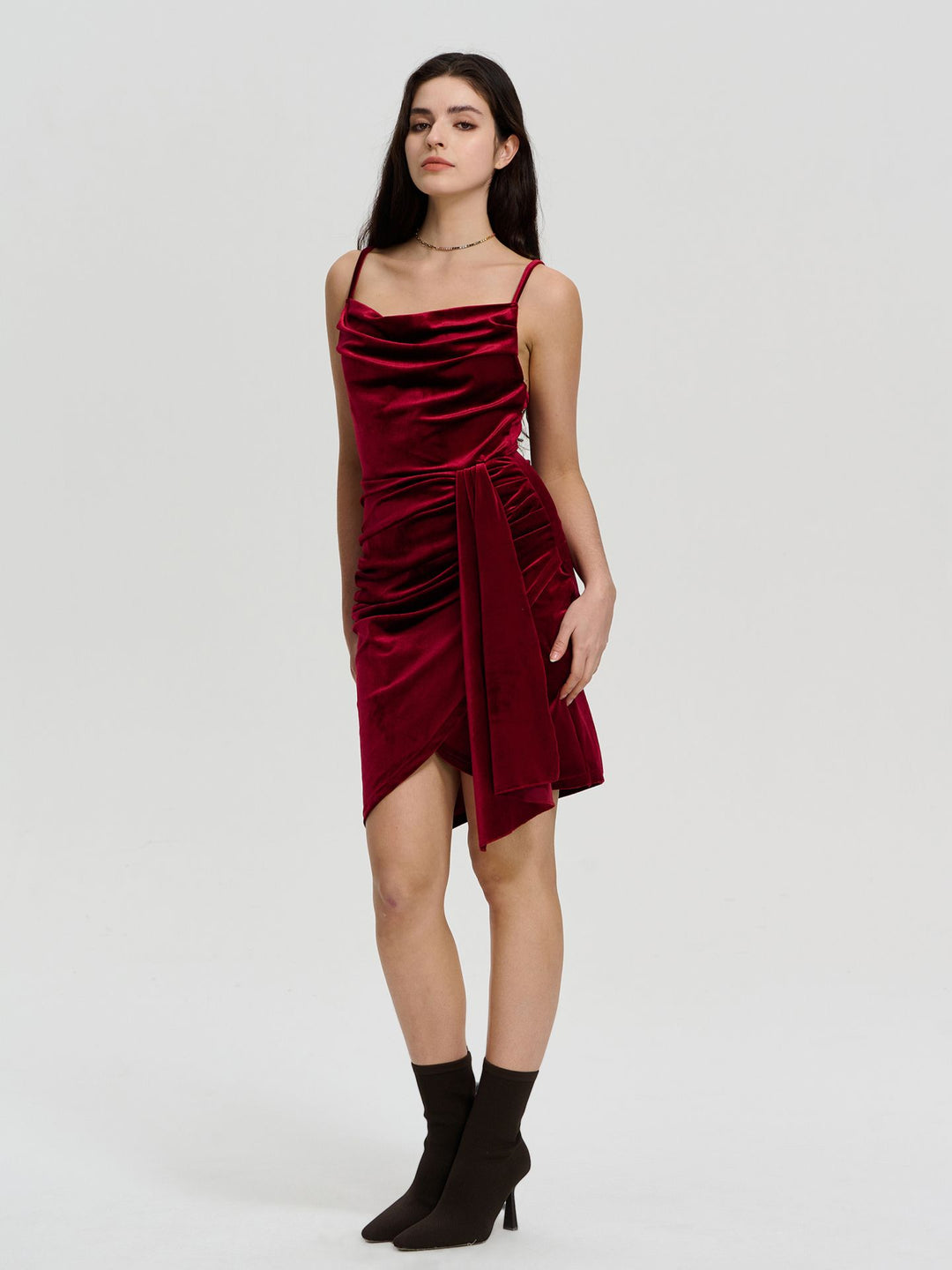 Red Velvet Party Dress