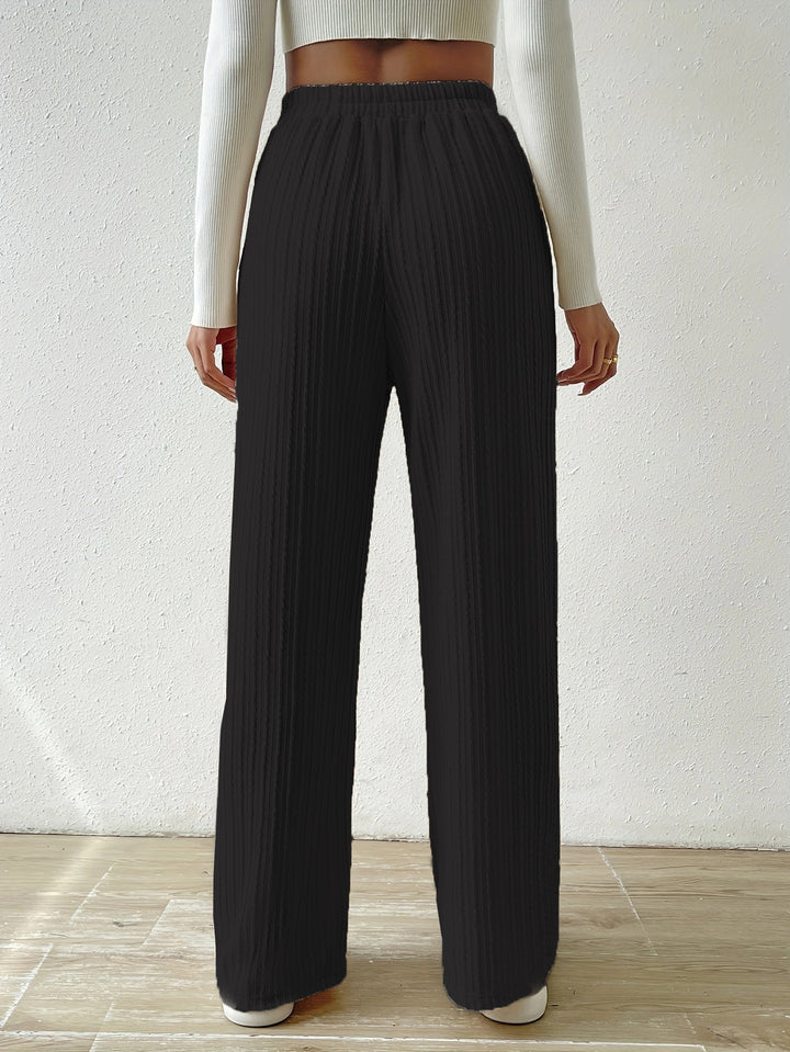 Black Regular Fit Drawstring Joggers