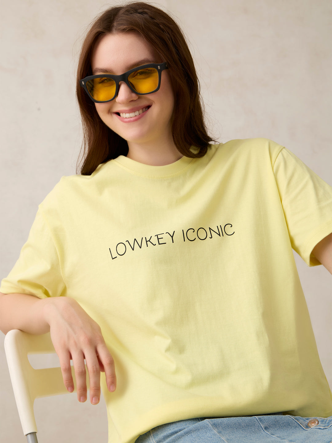 Yellow Graphic Oversized T-Shirt