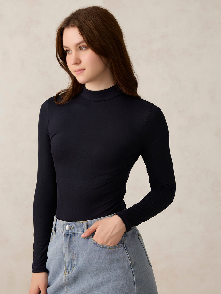 Navy Blue Shimmer Bodysuit