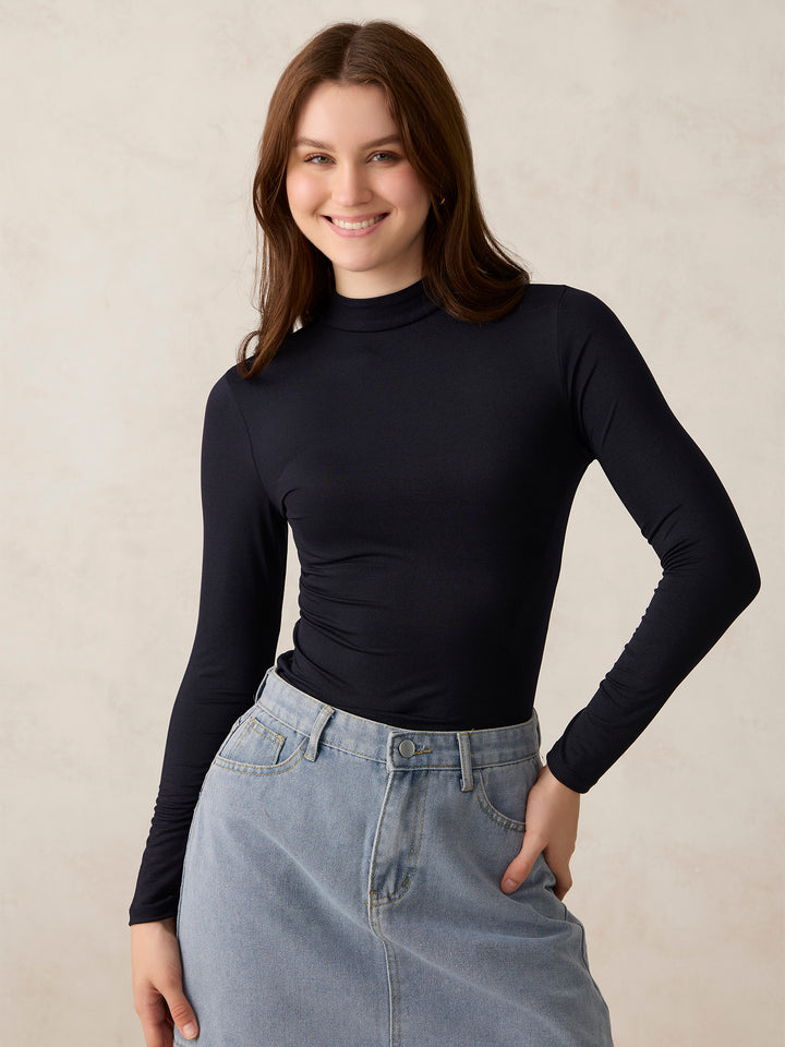 Navy Blue Shimmer Bodysuit