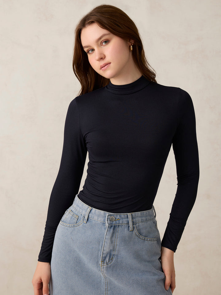 Navy Blue Shimmer Bodysuit