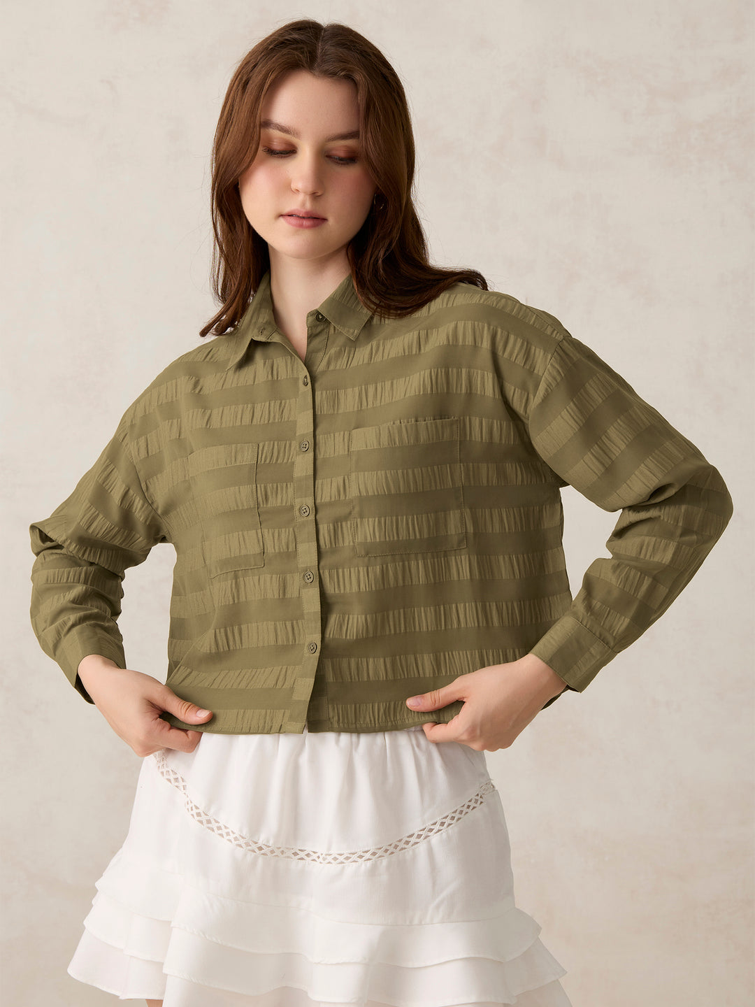 Olive Double Pocket Shirt