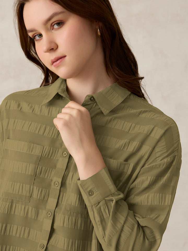 Olive Double Pocket Shirt