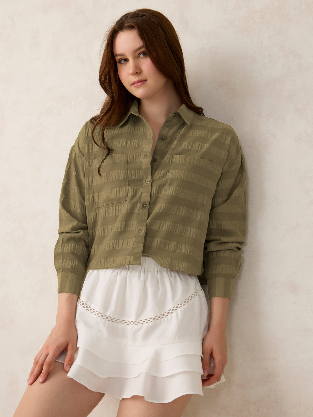 Olive Double Pocket Shirt