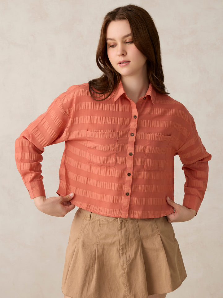 Coral Self Design Shirt