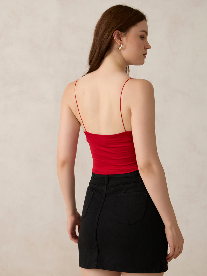 Red Spaghetti Strap Cami