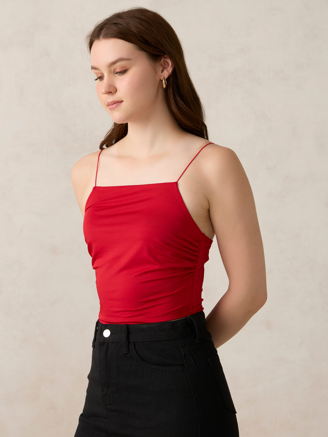 Red Spaghetti Strap Cami