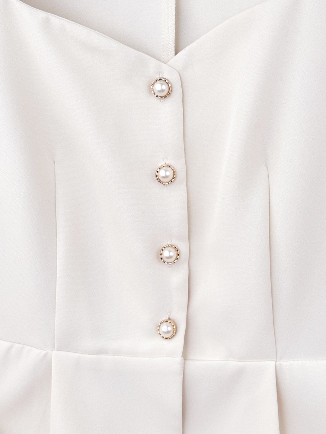 White Full Sleeve Peplum Style Top