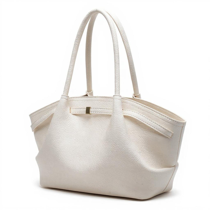 White Curveline Shoulder Bag