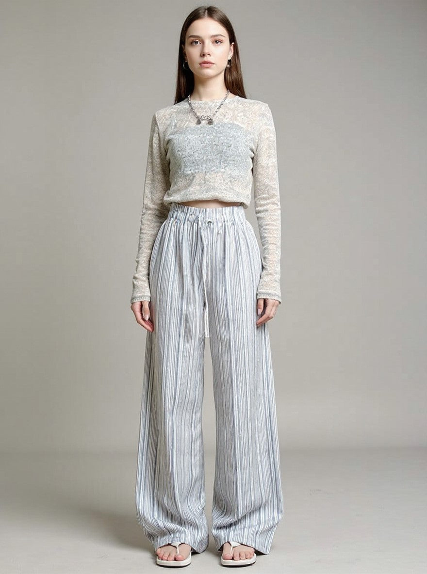 Grey Baggy Fit Drawstring Sweatpants