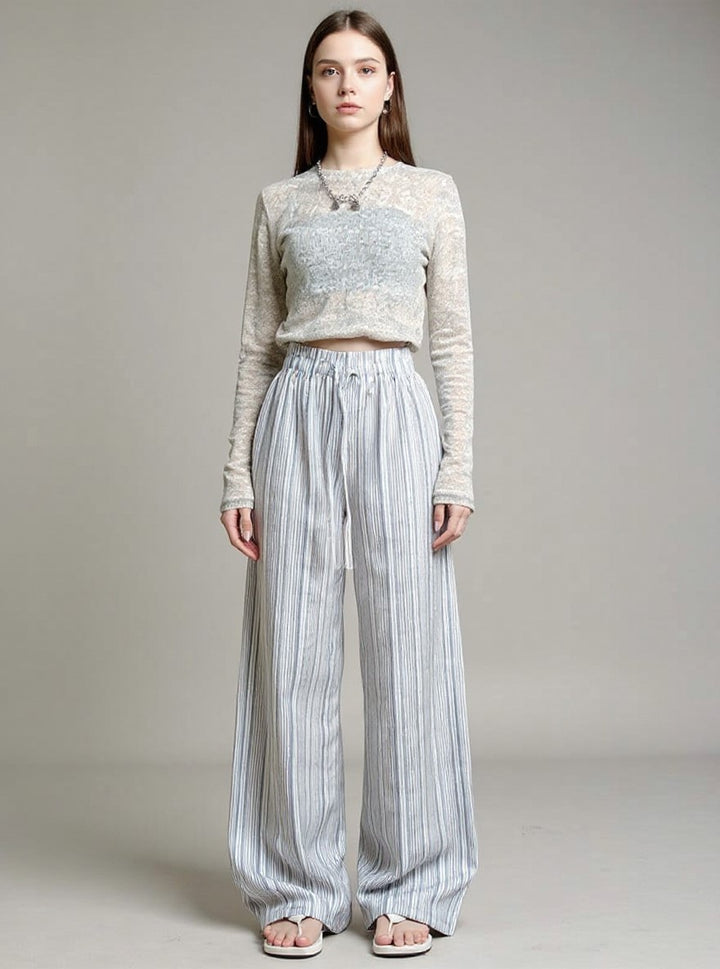 Grey Baggy Fit Drawstring Sweatpants